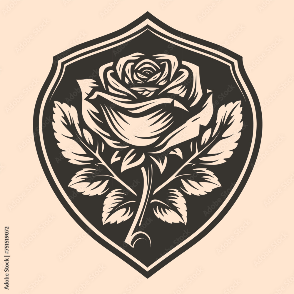Black and White Rose Outline Silhouette Ornament Vector Art for Logo and Icon, Sketch, Tattoo, Clip Art Black and White Rose Outline Silhouette Ornament Vector Art for Logo and Icon, Sketch, Tattoo, Clip Art