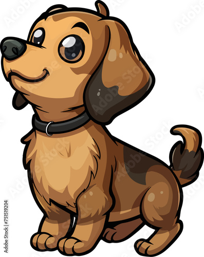 Puppy cartoon illustration isolated on white background vector