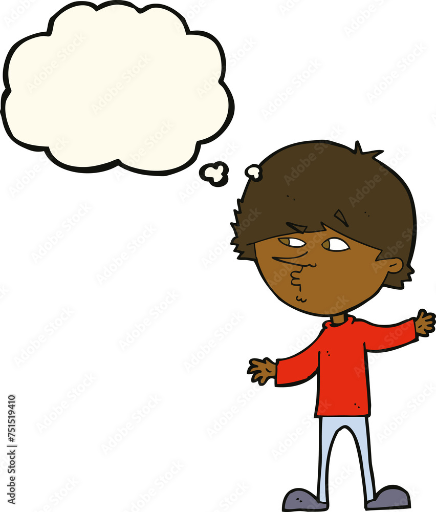 cartoon curious man with thought bubble cartoon curious man with thought bubble