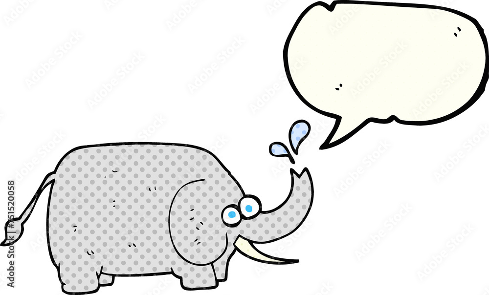 comic book speech bubble cartoon elephant comic book speech bubble cartoon elephant