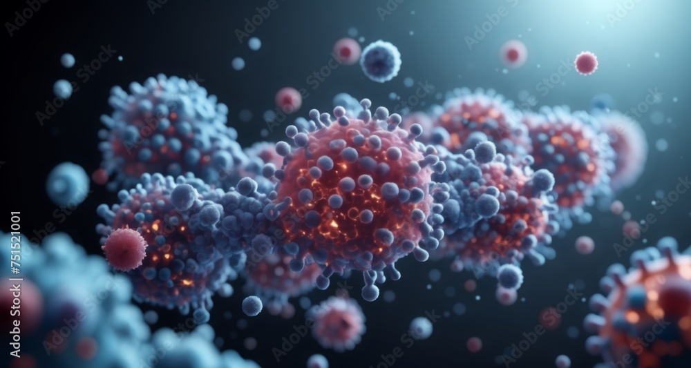 Vibrant molecular structure in motion Vibrant molecular structure in motion