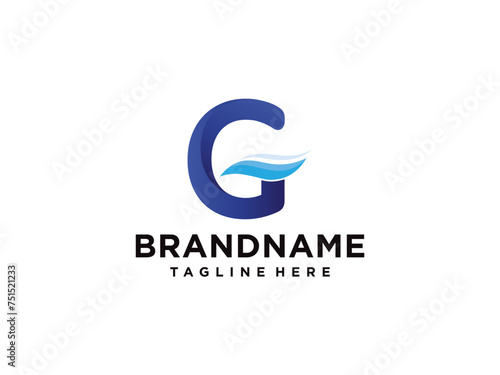 Letter G Modern Shape Logo Design Template Element © anggadwisaputro