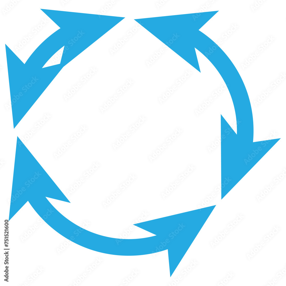 4 arrow pictogram refresh reload rotation loop sign set. Volume 02. Simple black icon on white background. Modern mono solid plain flat minimal style. Vector illustration web design elements 8