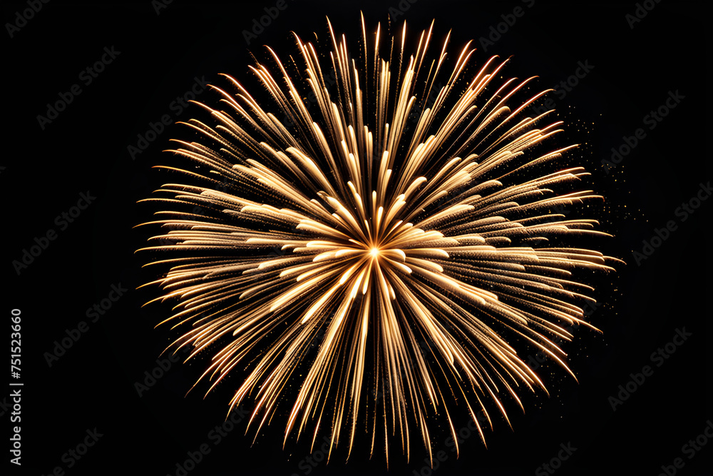 Gold Explosion effect. Festive Fireworks. Isolated on black background. Gold Explosion effect. Festive Fireworks. Isolated on black background.