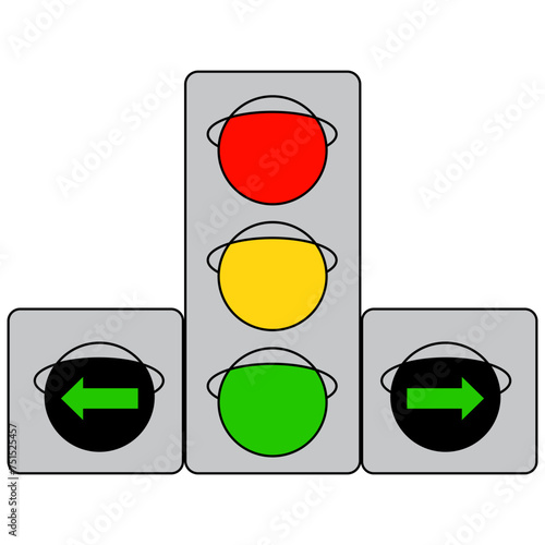 Traffic light with an additional section