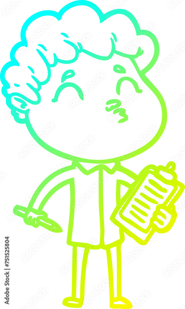 cold gradient line drawing cartoon man pouting cold gradient line drawing cartoon man pouting