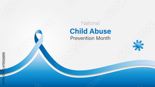 National child abuse prevention month vector design photo