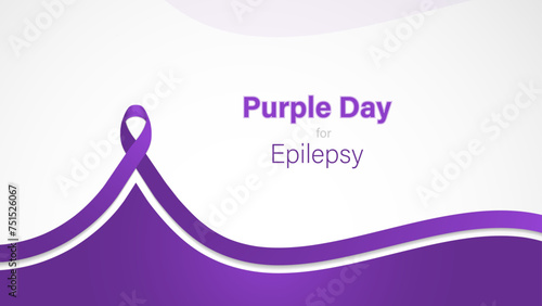 Purple day for epilepsy day concept vector design