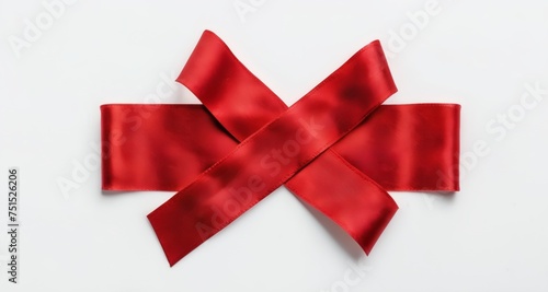  Red ribbon symbolizing awareness and support