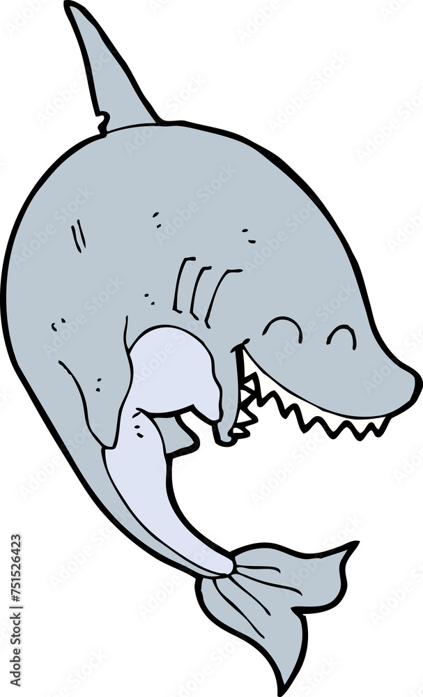 Fototapeta premium cartoon shark