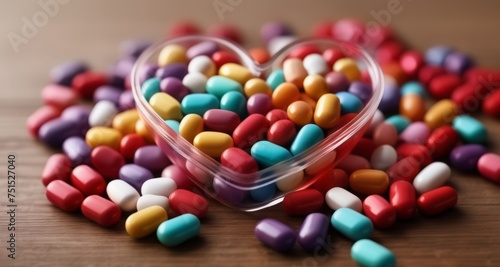 A heart of vibrant candy, a symbol of sweet love