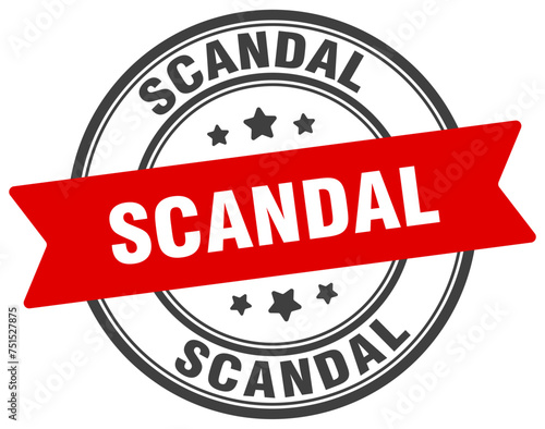 scandal stamp. scandal label on transparent background. round sign