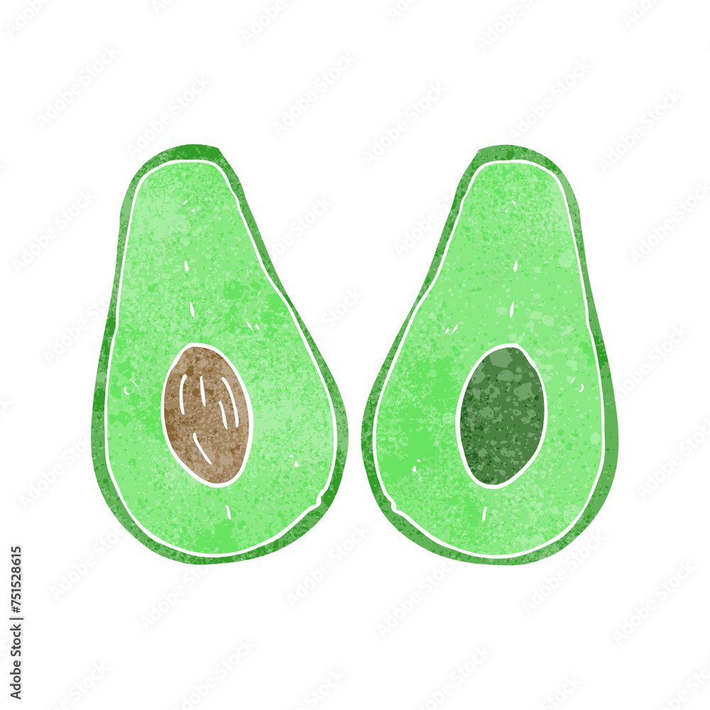 retro cartoon avocado retro cartoon avocado