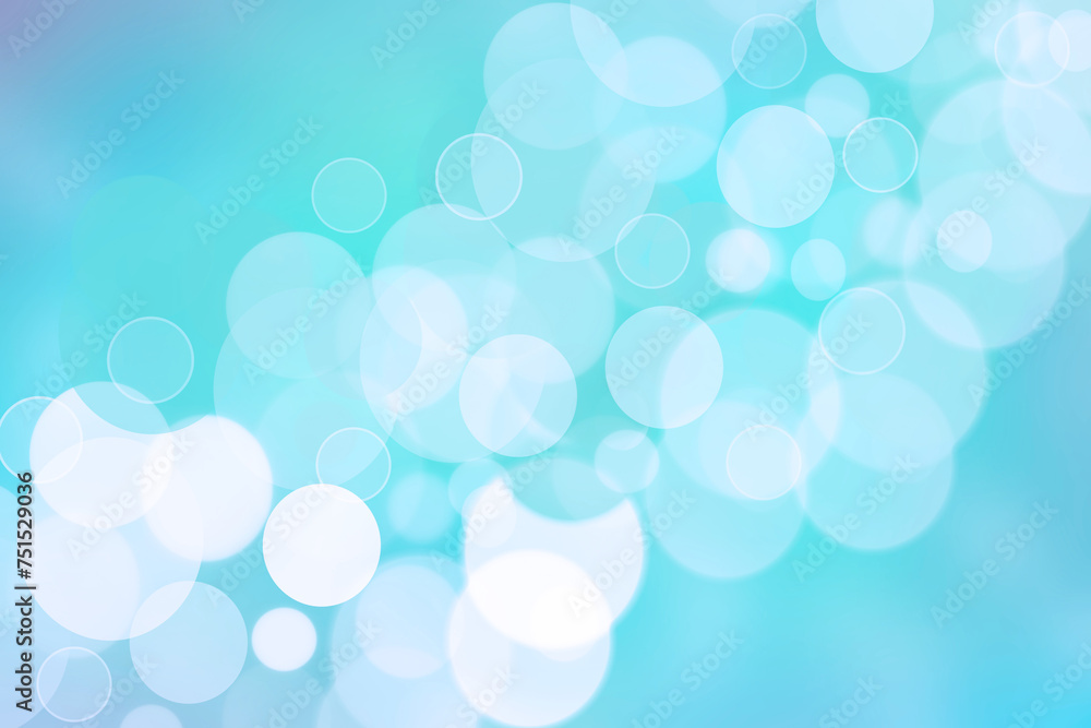 Abstract blurred fresh vivid spring summer light delicate pastel blue turquoise white bokeh background texture with bright circular soft color lights. Card concept. Beautiful backdrop illustration. Abstract blurred fresh vivid spring summer light delicate pastel blue turquoise white bokeh background texture with bright circular soft color lights. Card concept. Beautiful backdrop illustration.