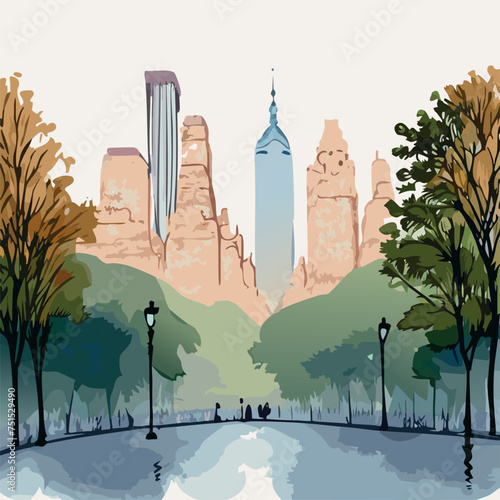 New York Central Park landscape