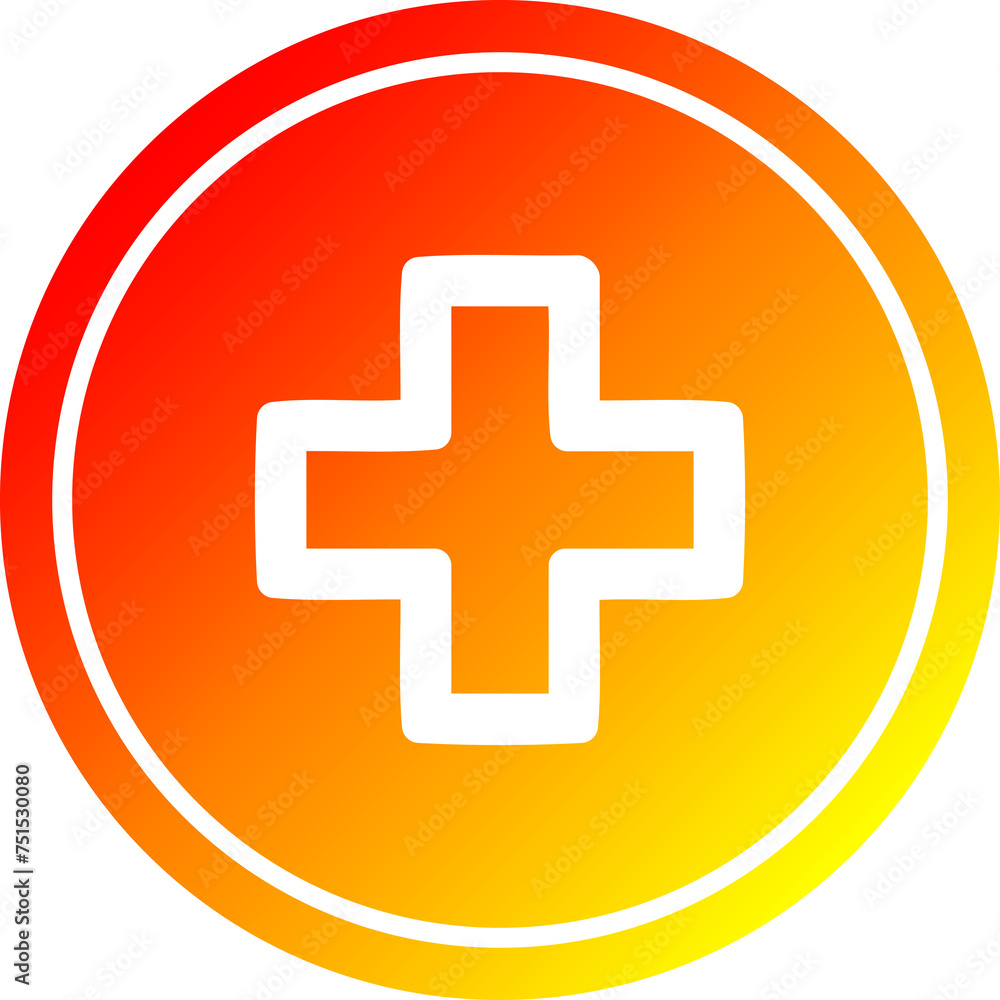addition symbol circular in hot gradient spectrum addition symbol circular in hot gradient spectrum