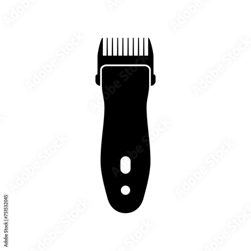 Hair and beard clipper icon trimmer isolated on a white background. Electric hairdressing equipment, hair clipper in a flat style. Vector illustration