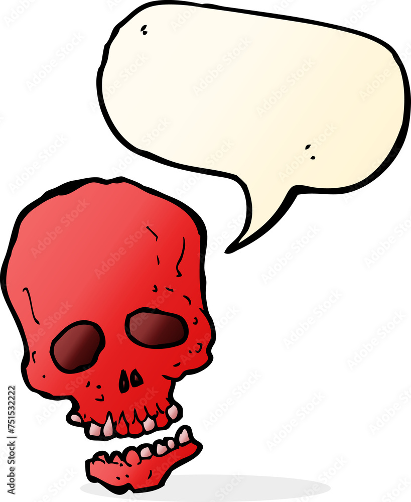 cartoon skull with speech bubble cartoon skull with speech bubble