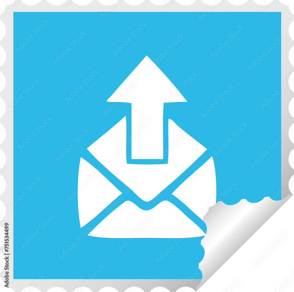 square peeling sticker cartoon email sign square peeling sticker cartoon email sign
