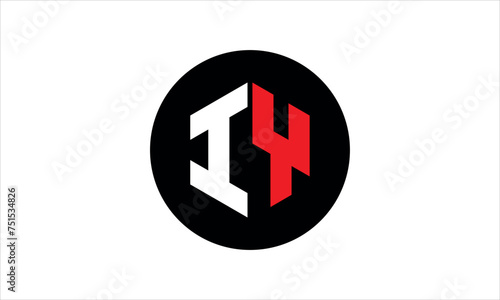 IY initial letter polygon icon gaming logo design vector template. batman logo, sports logo, monogram, falcon, war game, symbol, playing logo, abstract, fighting, typography, icon, minimal, premier 