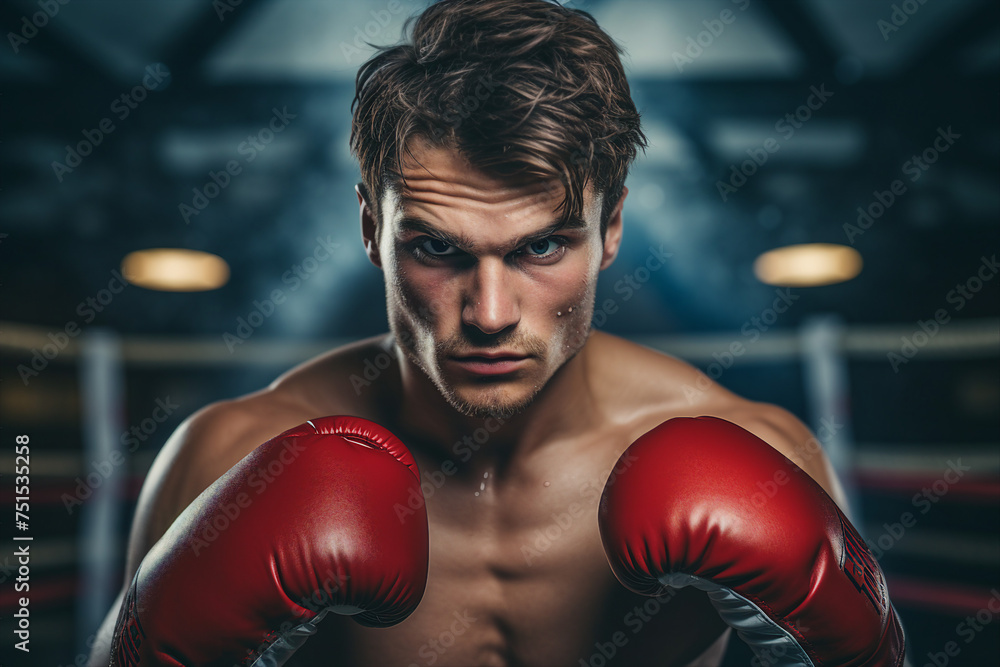 Boxing club gym for boxers training athletic conceptual Generative AI image Boxing club gym for boxers training athletic conceptual Generative AI image