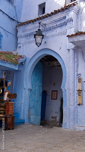 Arch over a doorway in the medina, in Chefchaouen, Morocco © Angela