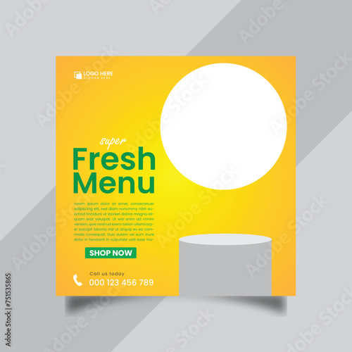 Juice social media and instragram post banner template 