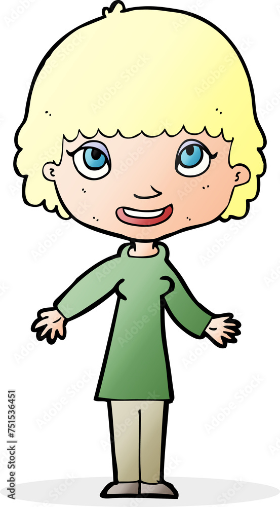 cartoon happy woman cartoon happy woman