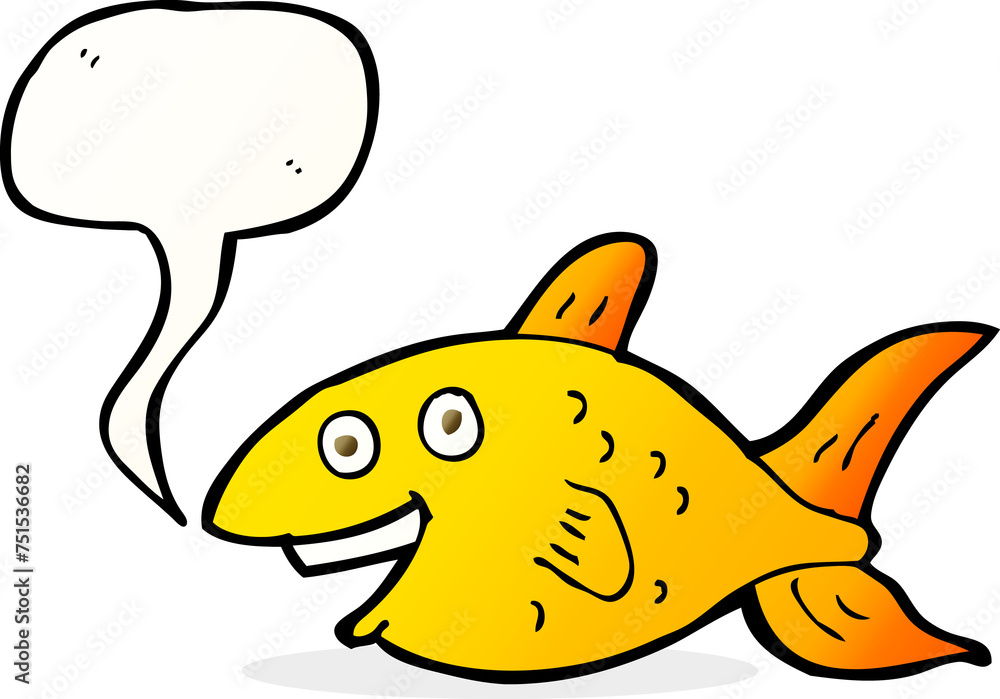 cartoon fish with speech bubble cartoon fish with speech bubble