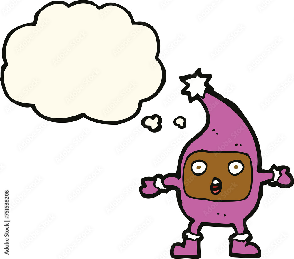 cartoon funny creature with thought bubble cartoon funny creature with thought bubble