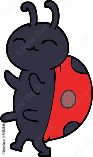 cute cartoon doodle ladybug © lineartestpilot