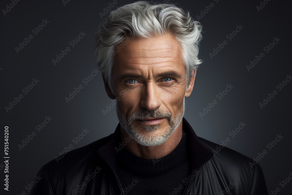 AI generated portrait of confident successful handsome businessman