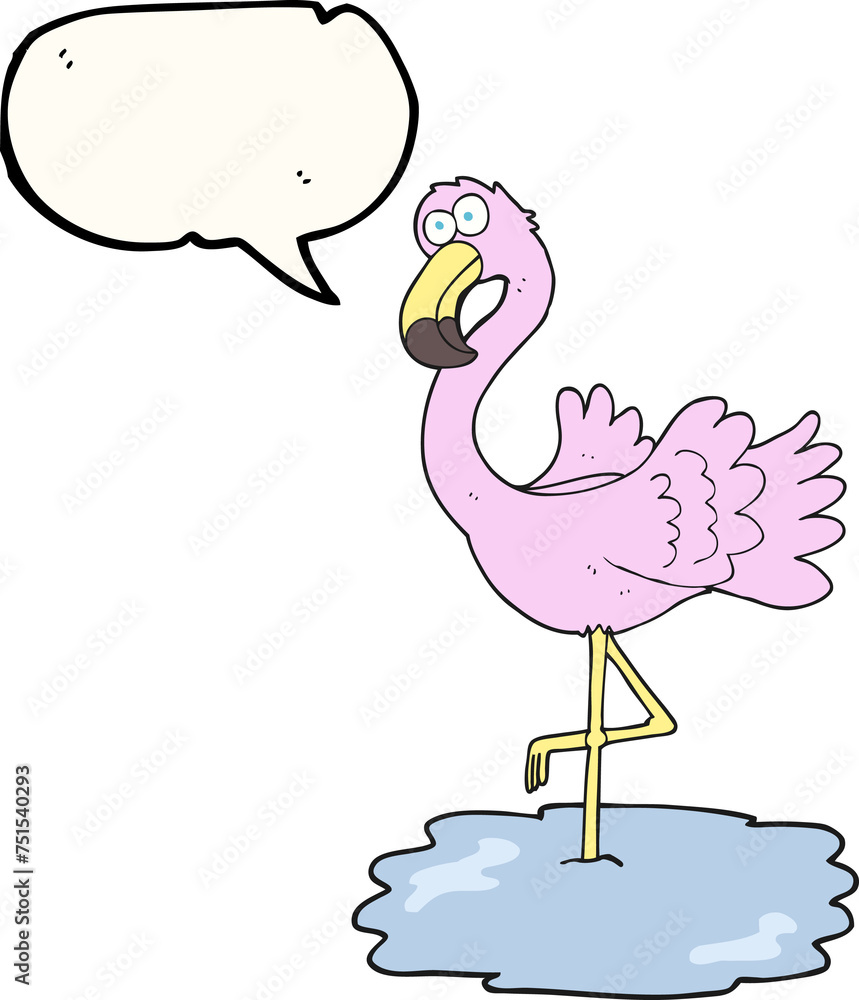 speech bubble cartoon flamingo speech bubble cartoon flamingo