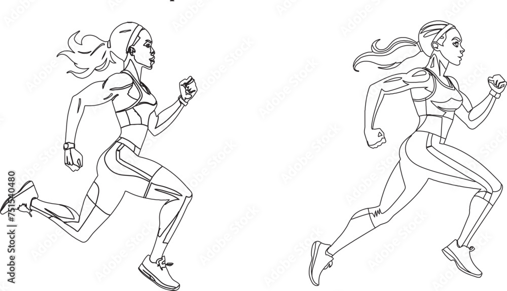 Paths of Figures Running Transparent-