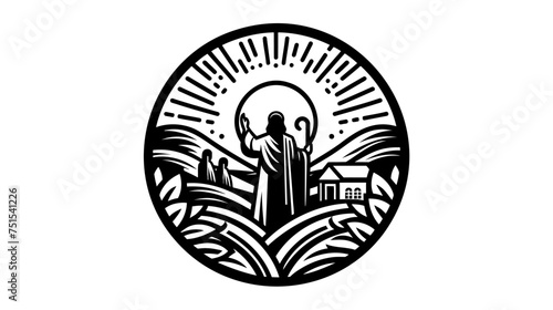 Shepherd, Christianity, sheep icon. Simple line, outline vector religion icon. vector illustration on white background