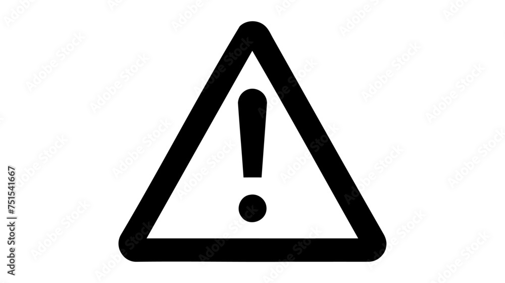 Warning sign icon. The attention icon. Danger symbol. Flat Vector illustration Vector illustration on white background Warning sign icon. The attention icon. Danger symbol. Flat Vector illustration Vector illustration on white background