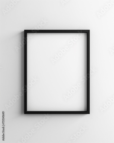 Elegant Black Frame Mockup for Horizontal Artwork Showcase