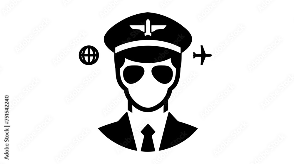 Obraz premium Pilot Icon. vector illustration on white background