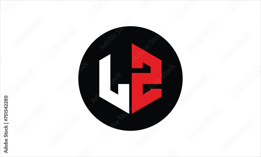LZ initial letter polygon icon gaming logo design vector template. batman logo, sports logo, monogram, falcon, war game, symbol, playing logo, abstract, fighting, typography, icon, minimal, premier  - obrazy, fototapety, plakaty 