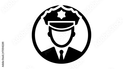 Police Icon vector on the white background