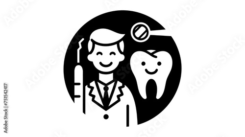 dentists vector line icon. illustration on white background