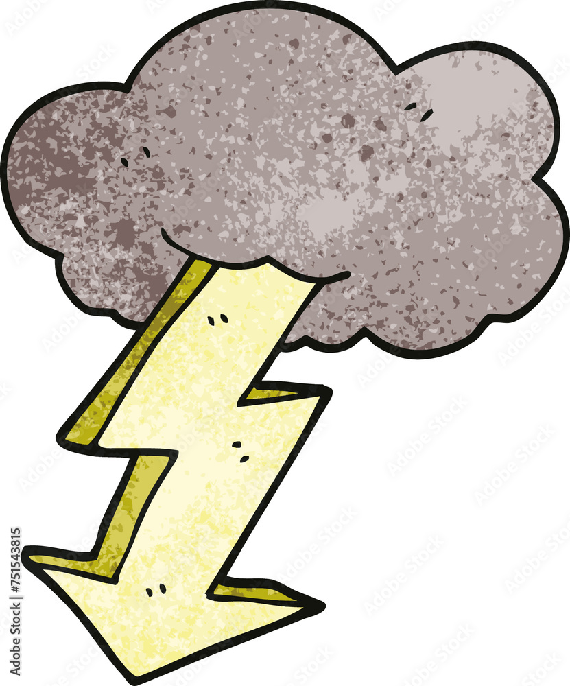 Obraz premium cartoon doodle lightning bolt