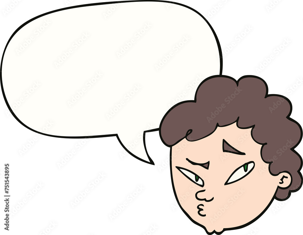 cartoon suspicious man and speech bubble cartoon suspicious man and speech bubble