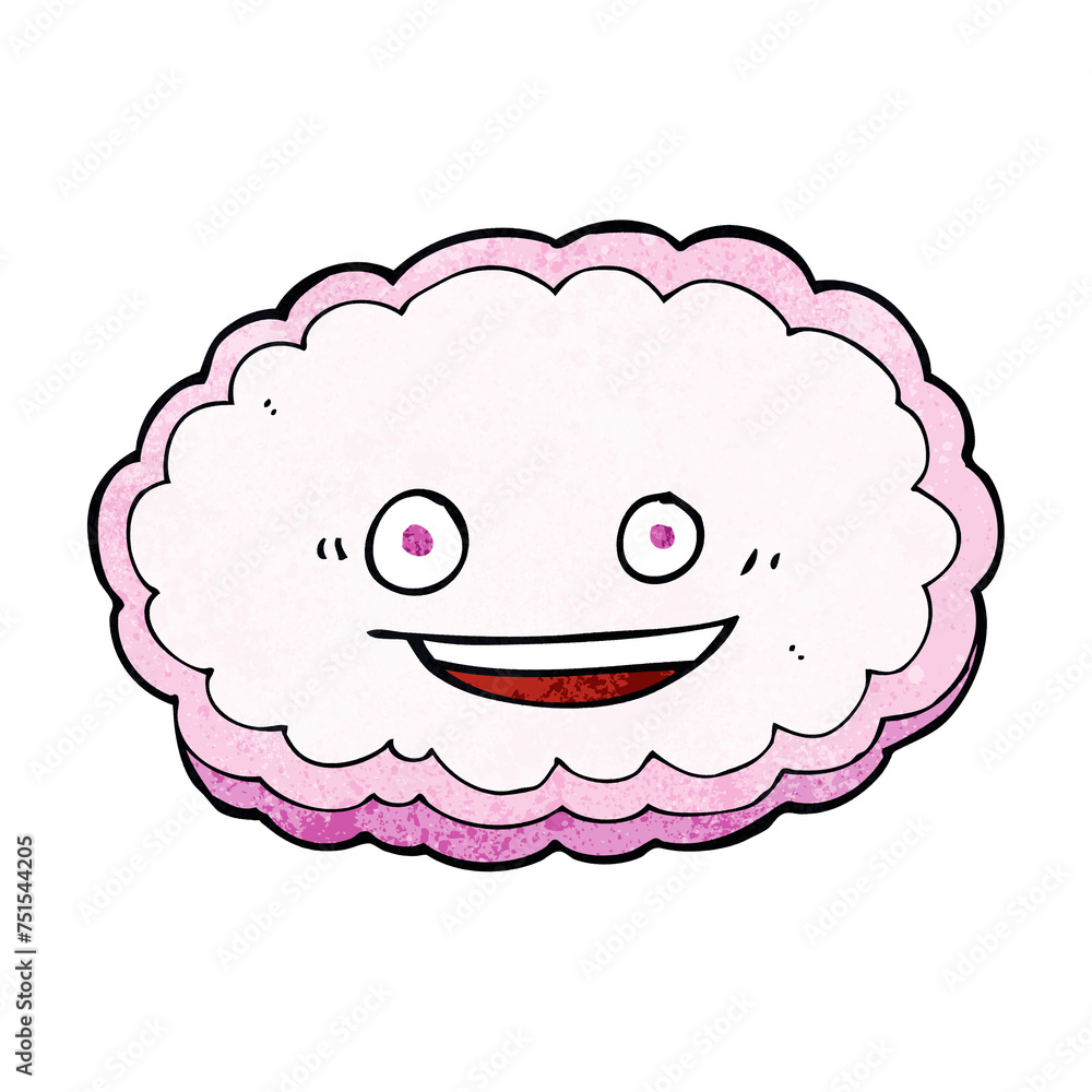 cartoon happy pink cloud cartoon happy pink cloud