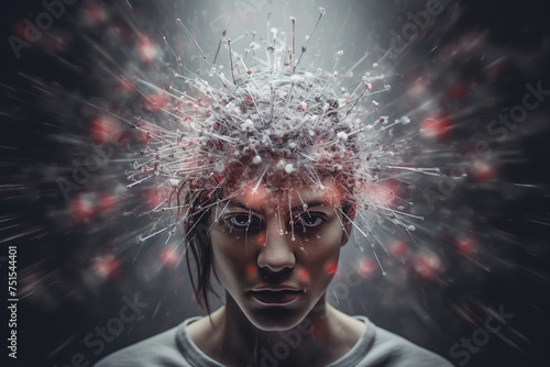 Conceptual image of drug addicted person made with generative AI