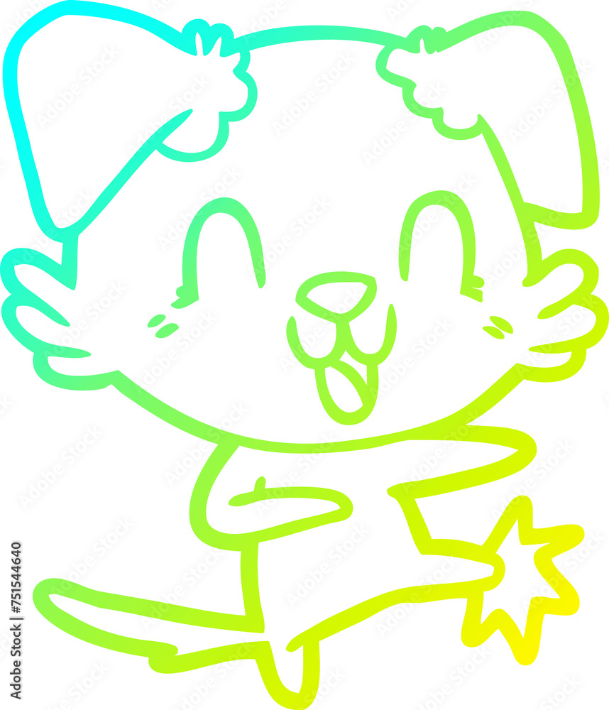 cold gradient line drawing laughing cartoon dog cold gradient line drawing laughing cartoon dog