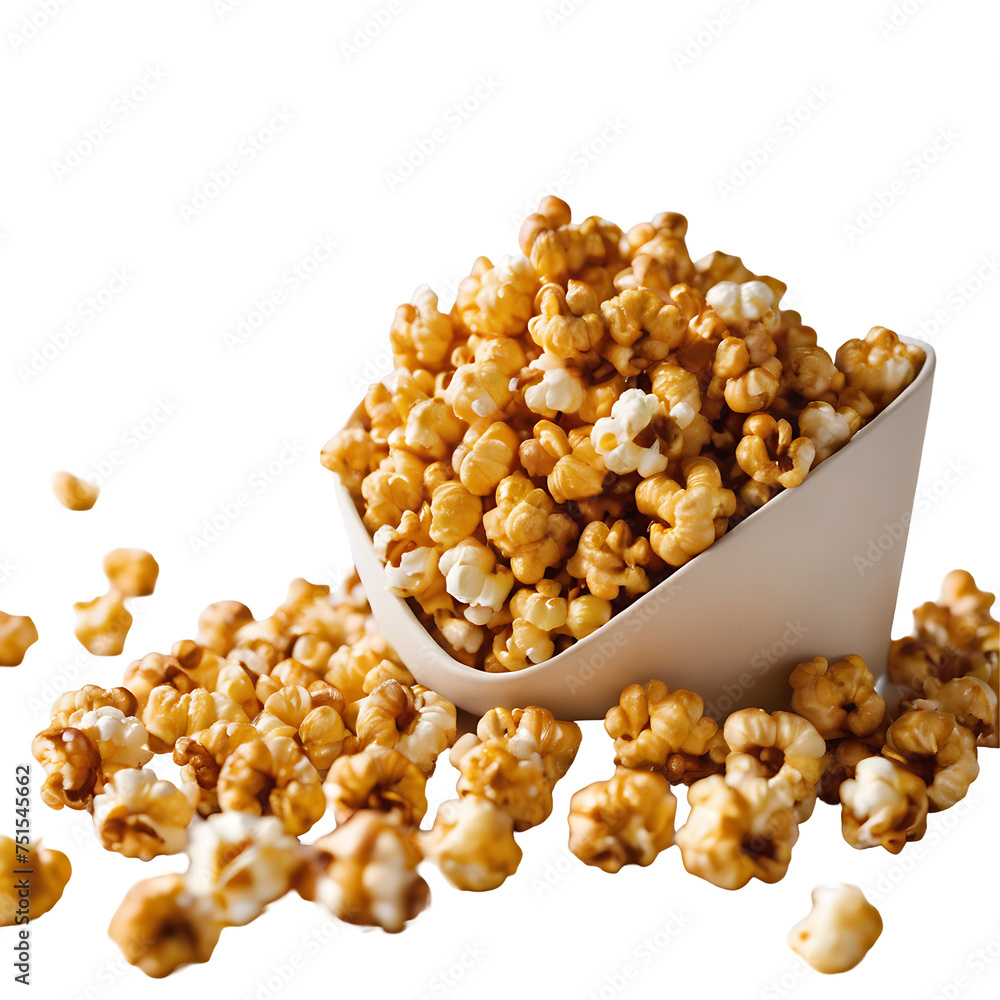 Caramel Popcorn image isolated on a transparent background PNG photo Caramel Popcorn image isolated on a transparent background PNG photo