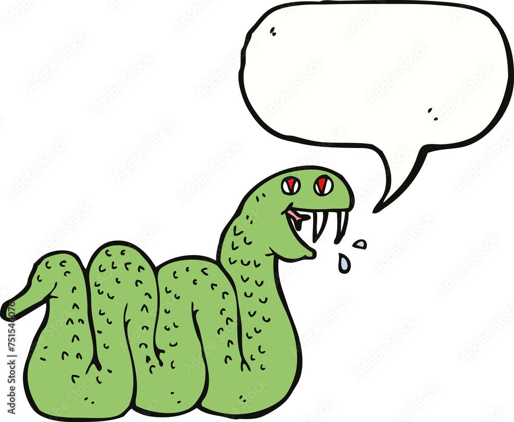 cartoon snake with speech bubble cartoon snake with speech bubble
