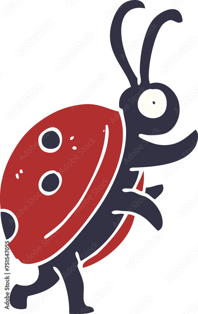 Obraz premium cartoon doodle ladybug