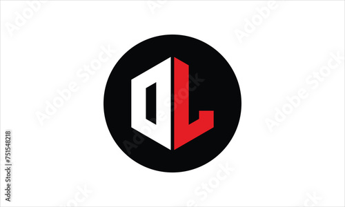 OL initial letter polygon icon gaming logo design vector template. batman logo, sports logo, monogram, falcon, war game, symbol, playing logo, abstract, fighting, typography, icon, minimal, premier 